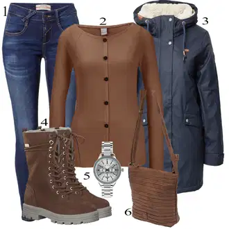 outfit mit Črna/Modra Gang "Padajoča oblačila"