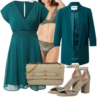 Outfity na zahradní párty Svatební host s Zelená/Tyrkysový Letní Šaty/Ležérní Šaty/Šifonové Šaty/Občanské šaty/Šaty s Páskem/Plesové Šaty/Společenské šaty pro hosta About You "Oblečení na party"