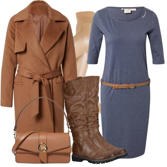 Outfit s Zelená/Červená Kozačka Chelsea Boty/Klasická Kozačka/Zimní bota/Nízká bota na podpatku MARCO TOZZI "Outfit v podzimních barvách"