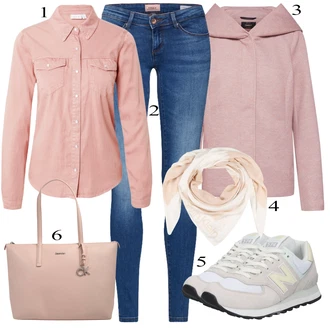 Outfit s Šedá/Fialová/Hnědá/Béžová Bunda s Kapucí/Fleecová Bunda Pletená Fleecová Bundy/Merino bunda/Vlněná Bund/Udržitelná bunda Only "Podzimní Outfit"