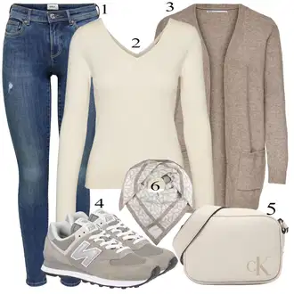 Outfit sa Siva Torba Za Preko Ramena Calvin Klein Jeans "Jesenski Outfit"