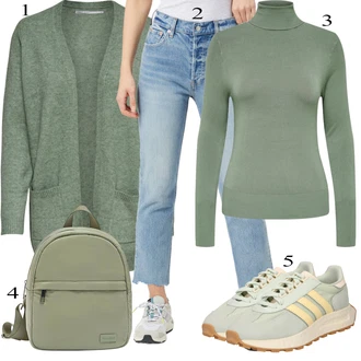 Visok pas outfit mit Ravne Kavbojke GAP "Padajoča oblačila"