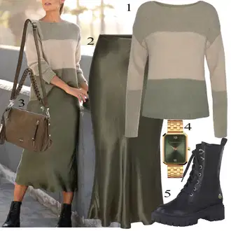 Jesenske Outfiti mit Črna Krilo Lascana "Padajoča oblačila"