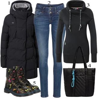 outfit mit Torba za čez ramo Pull&Bear "Padajoča oblačila"