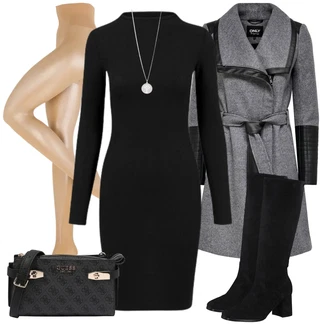 Outfit s Bílá/Stříbrný/Růžová Bohatě zdobený náhrdelník/Collier/Jemný Řetízek Pilgrim "Ležérní Outfits"
