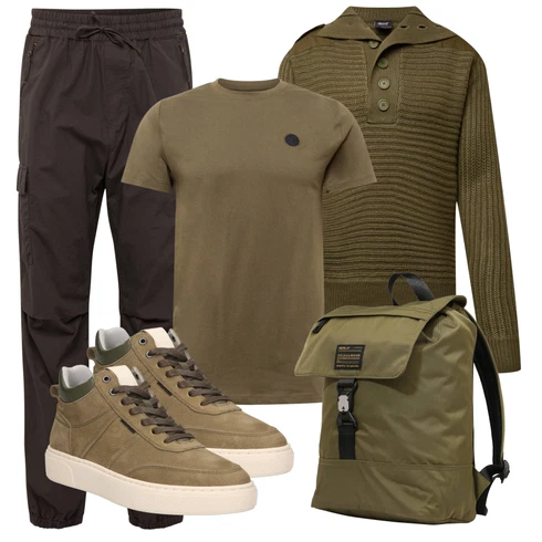 Dunkelgrün/Khaki KapuzenPullover/Kaschmir Pullover/Polo-Pullover/WollPullover/Thermo Pullover Brandit kombinieren