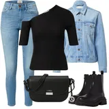 bershka gumové kotníkové boty outfity image