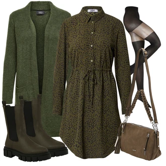 Outfit s Černá Punčocháče/Podržte Punčochu/Punčocha Nad Koleno/Podpůrný punčocháč/Samodržící Punčocha/Punčocháče Velká Velikost/Komprese ponožka/Nylonová punčocha/Punčochy Proti Trombóze VERO MODA "Ležérní Outfits"