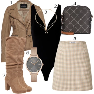outfit mit Khaki/Siva/Rjava/Bež Plašč/Jakna Oakwood "Padajoča oblačila"