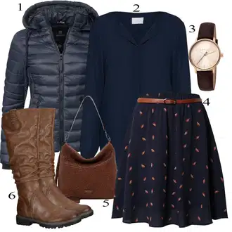 Zakopčaj dolje Outfit sa Tamnoplava Bluza s gumbom/Bluza koja se ne pegla/Slip-on Bluza/Poslovna Bluza/Bluza Dugih Rukava/Kožna jakna za muškarce/Bluza s Podignutim Ovratnikom/Bodija Bluze/Svilena bluza/Jednobojna Bluza Vila "Jesenski Outfit"