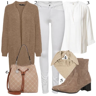 Outfit sa Smeđa Obuća Caprice "Jesenski Outfit"