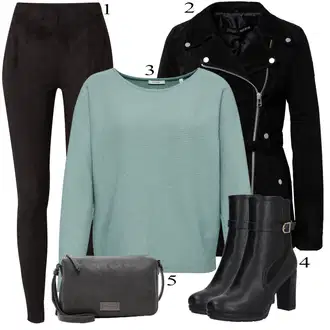 Motorka Zima Outfit s Černá Sametová Bunda/Motorkářské Bund/Manšestrová Bunda/Motorkářská Bunda/Vojenské Bund/Vlněná Bund/Jezdecká Bunda/Bunda s Bočním Zipem Freaky Nation "Podzimní Outfit"Look: Jízda na koni, Motorka