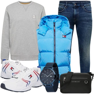Elegant Outfit mit Dunkelblau/Blau/Hellblau Slim Fit Jeans/Lederjacke/Leder Schuhe/Thermojeans/Winterjacke/Herren Lederjacke/Push up Jeans/Damen 7/8-Länge Jeans/Knöchelstiefel/Biker Jeans/Low Rise Jean Only & Sons "Perfekt für die Freizeit"Look: Uni, Coole, Old Money, Schlichte, Smart Casual, Elegant, Casual, Schön