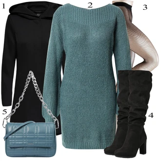 Outfit s Béžová/Růžová Síťovaná punčocha/Síťovaný punčocháč Falke "Obchodní Outfit"