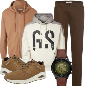 Outfit mit Braun Sneaker Dockers by Gerli "Praktischer Look"