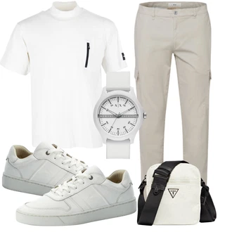 Outfit mit Weiß T-Shirt Calvin Klein "Schönes Freizeit Outfit"