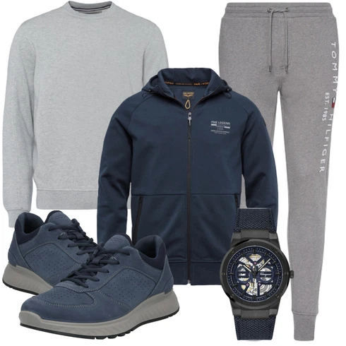 Blau Schuh Sneaker Ecco kombinieren