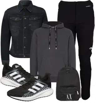 Outfit mit Jeansjacke G-Star Raw "Sport Outfit"