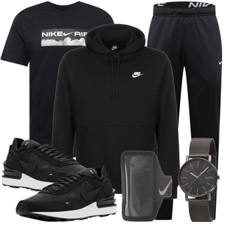 Sport Outfits Kurvige mit Schwarz Sweatmode/Sport Hoodie/Unisex Hoodie/Hoodie/Partner Hoodie/Ausgefallener Hoodie/Sport Sweatshirt Nike Sportswear "Sport Outfit"