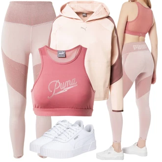 Outfit s Béžová Sportovní doplněk Puma "Sportovní Outfit"