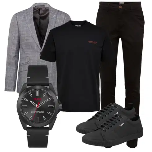 Elegant Schwarz/Khaki/Dunkelbraun Slim Hose/Skinny Hose/Cord Legging/Chino Hose/CordHose/Jeggings/StretchHose Jack & Jones kombinierenLook: Uni, Outdoor, Coole, Old Money, Smart Casual, Unisex, Elegant, Büro, Casual, Schlichte