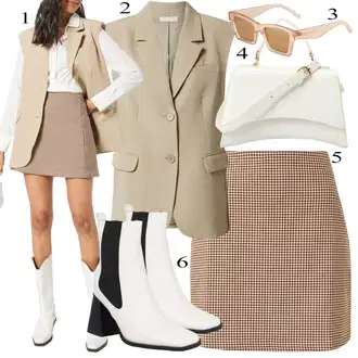 Outfit sa Zeleno Suknja/Kratke hlače velike veličine monki "Biznis outfiti"