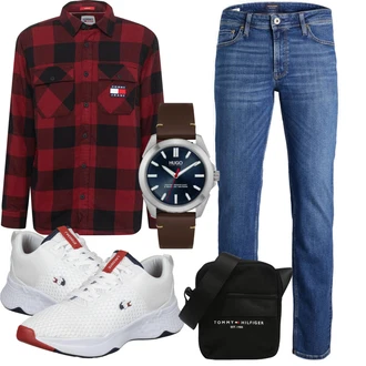 Outfit mit Schwarz Jeans/Große Größe Jack & Jones "Super für die Freizeit"