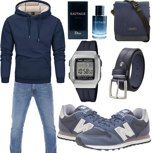 Dunkelblau/Blau KapuzenPullover/Sport Sweatshirt/Strick Hoodie/Unisex Hoodie/Hoodie/Ausgefallener Hoodie/Sport Hoodie KEFITEVD kombinieren