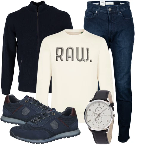 Mischfarben Hoodie Sweatshirt/Hoodie Brax kombinieren