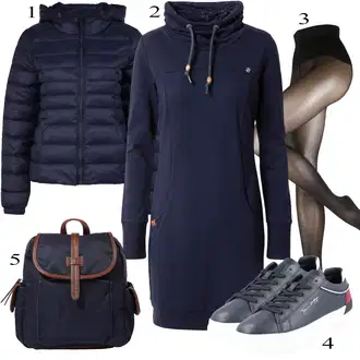 Jesenske Outfiti mit Črna Obleka Ragwear "Padajoča oblačila"