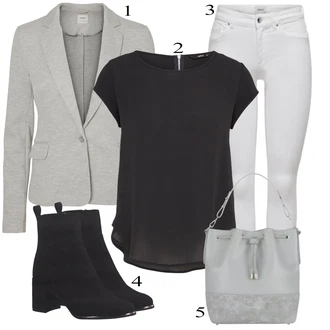 Outfit s Černá Halenka a Tunika/Tričko & Top Móda Pro Plnoštíhlé/Halenka Móda Pro Plnoštíhlou Only "Podzimní Outfit"