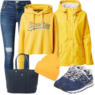 Outfit s Modrá Teniska New Balance "Podzimní Outfit"