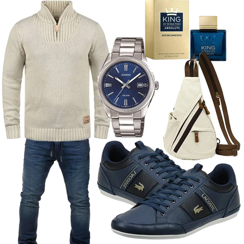 Grau Schuh Casio kombinieren