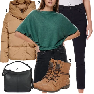 Outfit s Černá/Tmavě modrá/Khaki Cargo Kalhoty/Cargo Tepláky/Motorkářská kalhoty/Skinny Kalhoty Only "Podzimní Outfit"