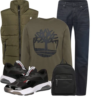 Outfit mit Schwarz/Grau Mini-Rucksack/Mannstasche/Mini-Rucksack michael kors "Cooles Herbst Outfit"