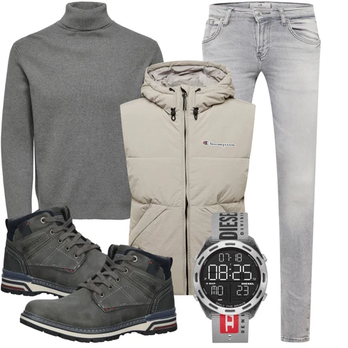Grau Weste Champion Authentic Athletic Apparel kombinieren