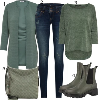 outfit mit Črna/Siva Škorenj Tamaris "Padajoča oblačila"