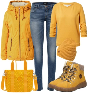Outfit s Žlutá Klobouk Čepice Tommy Hilfiger "Skvělý podzimní Outfit"