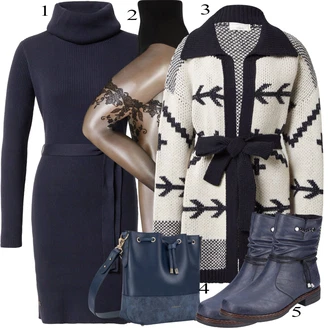 outfit mit Črna Obleka velike velikosti Ragwear "Padajoča oblačila"