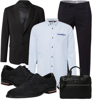 Kurz/Mini Outfit mit Schwarz Hemdchen/Accessoire/Rucksack Tommy Hilfiger "Eleganter Look"