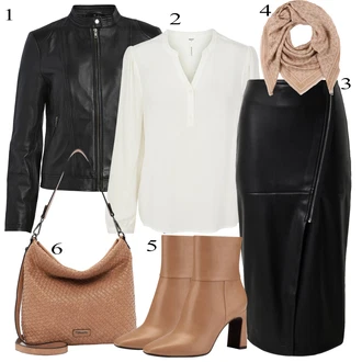 Outfit s Béžová Šátek Calvin Klein "Obchodní Outfit"