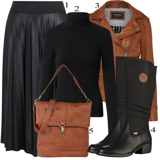 Biker outfit mit Rjava/Temno rjava/Roza Vintage Usnjena Jakna/Jesenska jakna/Motoristična jakna/Jakna iz Umetnega Usnja/Usnjena Bomber Jakna/Usnjena Jakna/Pomladna jakna Oakwood "Padajoča oblačila"