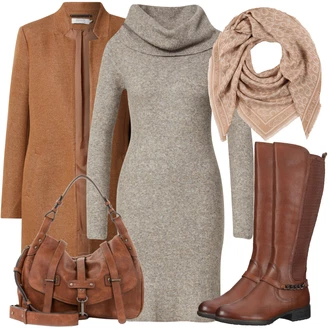 Outfit s Béžová Šátek Calvin Klein "Podzimní Outfit"