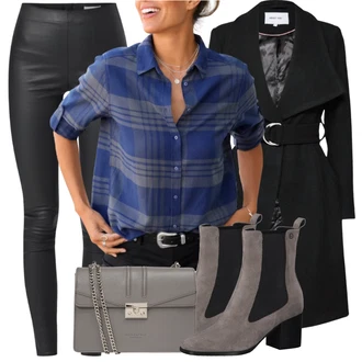 Outfit s Černá Košilová Blůza Lascana "Podzimní Outfit"