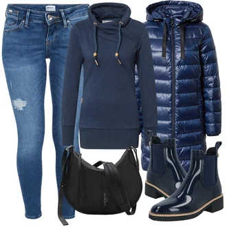 Outfit s Černá Kozačka LEMON JELLY "Podzimní Outfit"