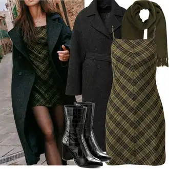 Outfity na podzim s Černá Šaty Móda Pro Plnoštíhlou/Košilové šaty/Šaty s výstřihem/Šaty Bez Rukávů/Šaty Na Ramínko A Lot Less "Podzimní Outfit"