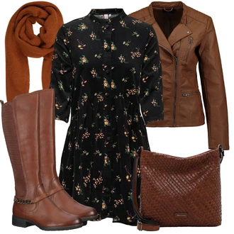 Outfit s Červená Bunda/Kabát Only "Podzimní Outfit"