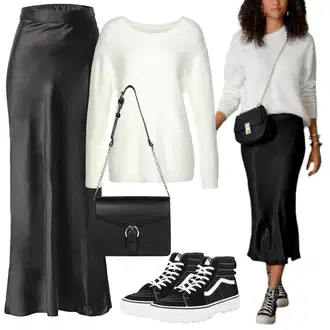 Dlouhé Outfit s Černá Dlouhá tylová Sukně/Vintage Sukně maxi river island "Podzimní Outfit"
