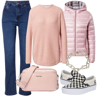 Outfit s Šedá Teniska Vans "Podzimní Outfit"