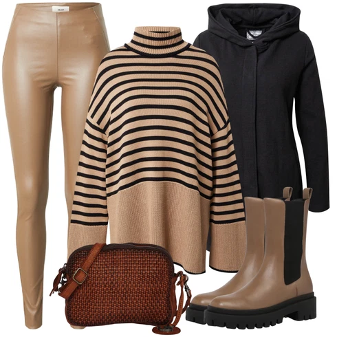 Kombinace Hnědá/Šedá/Khaki/Béžová Neprůhledný Legíny/Formovaná Legína/Kožený legíny/Legíny s Rozparkem/Strečová Kalhoty/Legíny s Vysokým Pasem/Skinny Kalhoty/Jeggings/Tregíny/Legíny Kožený Vzhled/Push up Kalhoty Object